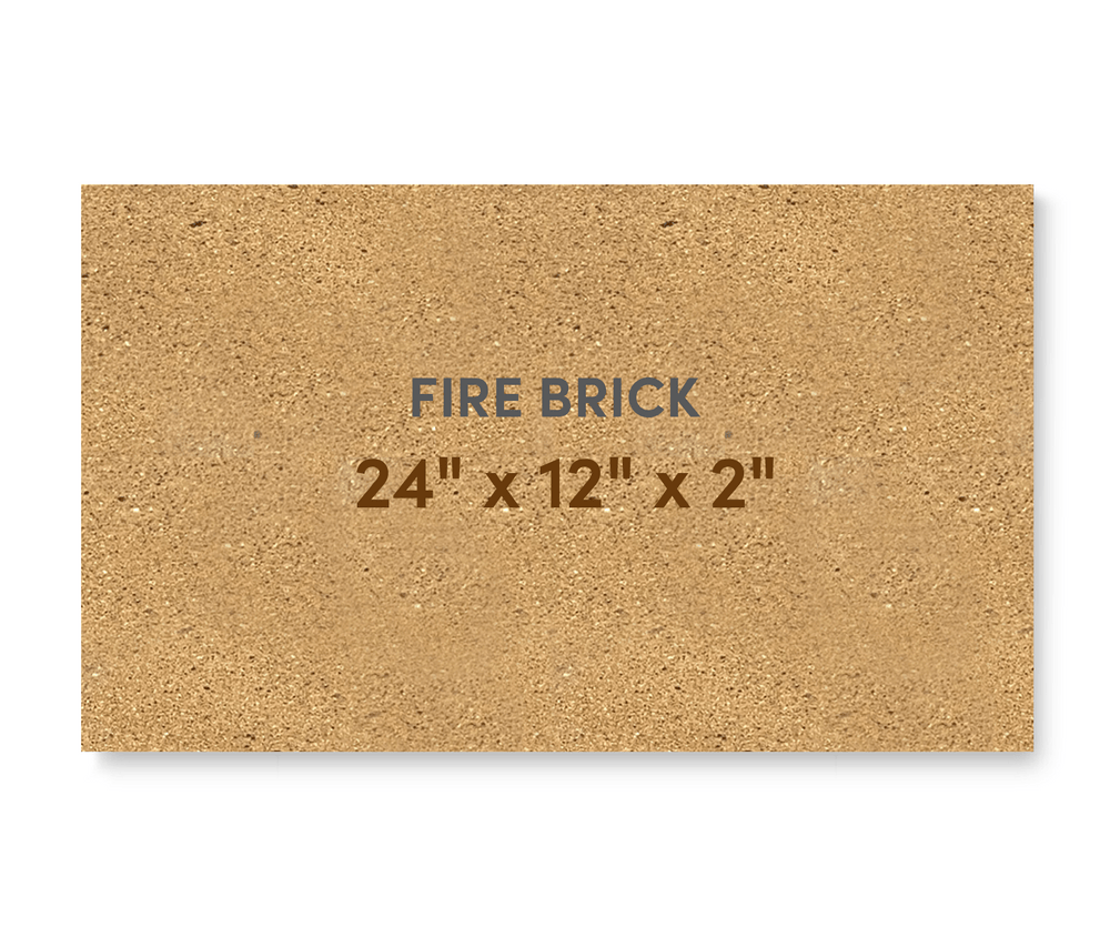 Super Duty Hard Fire Brick 24" x 12" x 2" - FibraMent