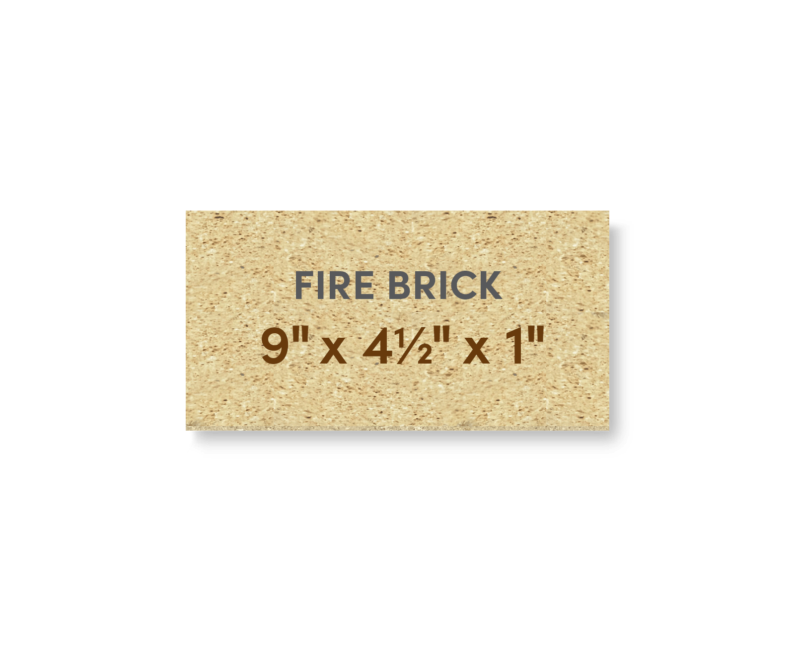 Super Duty Hard Fire Brick 9" x 4 - 1/2" x 1" - FibraMent