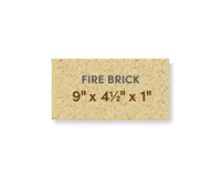 Super Duty Hard Fire Brick 9" x 4 - 1/2" x 1" - FibraMent