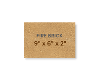 Super Duty Hard Fire Brick 9" x 6" x 2" - FibraMent